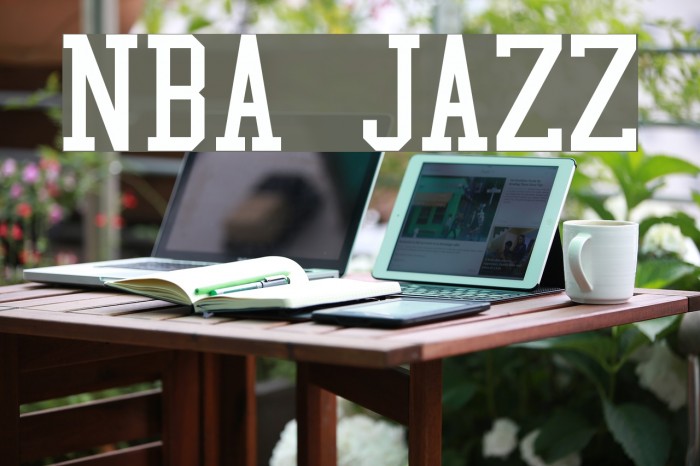 NBA Jazz Font examples