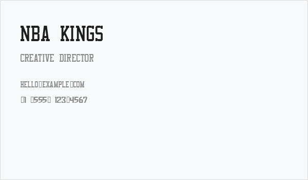 NBA Kings Business Card