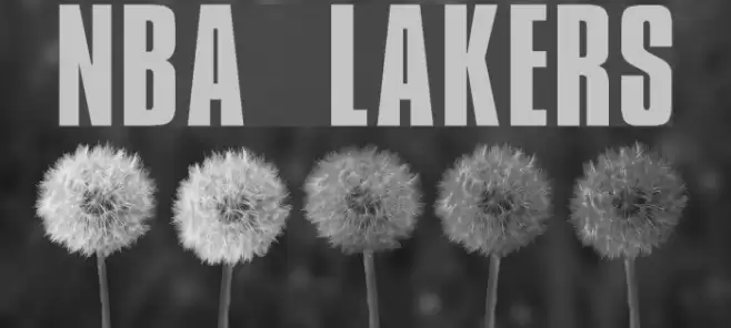 NBA Lakers Font examples