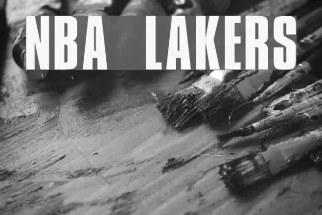 NBA Lakers Font examples