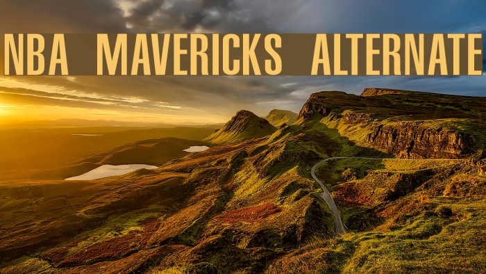 NBA Mavericks Alternate Font examples