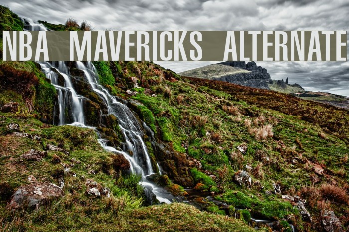 NBA Mavericks Alternate Font examples