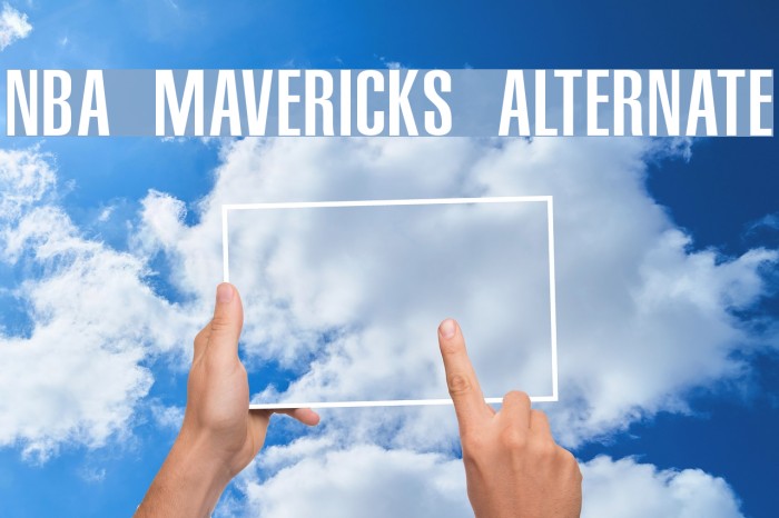 NBA Mavericks Alternate Font examples