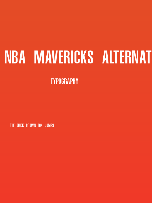 NBA Mavericks Alternate Poster