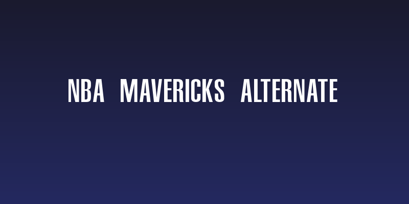 NBA Mavericks Alternate Social Header
