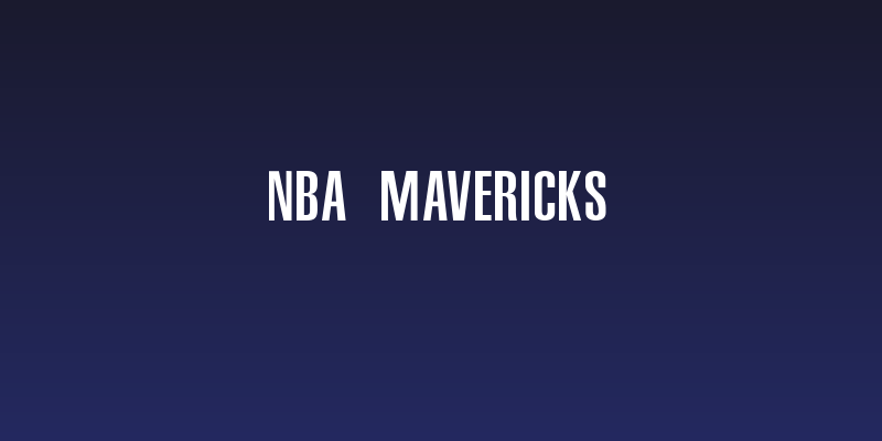 NBA Mavericks Social Header
