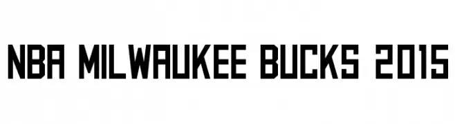 NBA Milwaukee Bucks 2015  Frei Schriftart Herunterladen