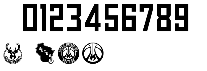 NBA Milwaukee Bucks 2015 Font - FFonts.net