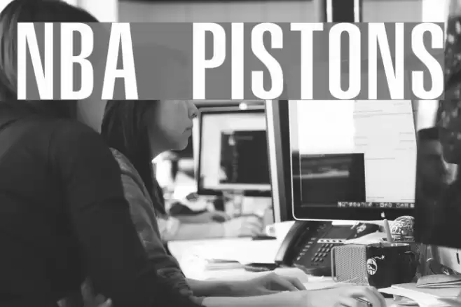NBA Pistons Font examples