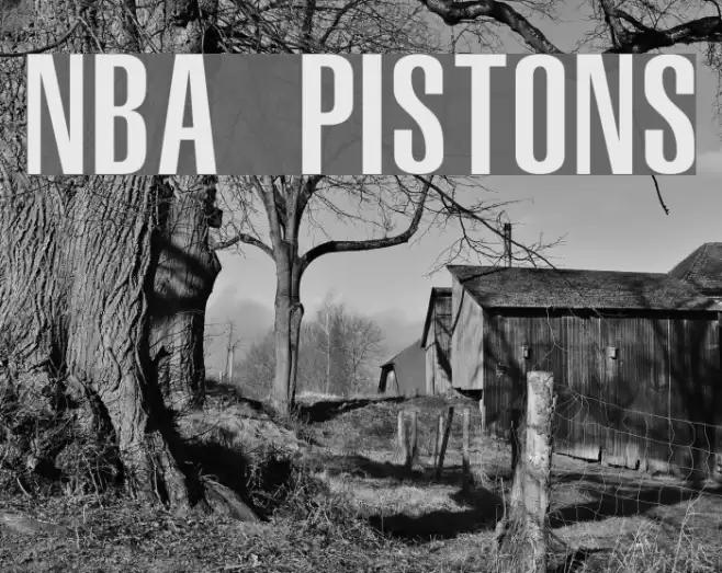 NBA Pistons Font examples