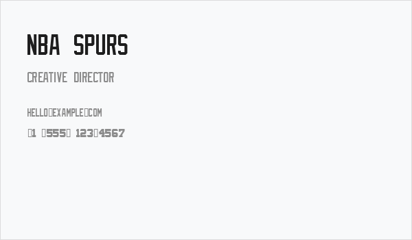 NBA Spurs Business Card