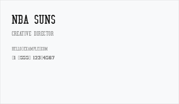 NBA Suns Business Card