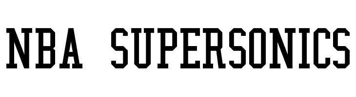 NBA SuperSonics  フリーフォントのダウンロード