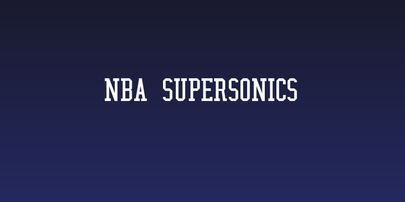 NBA SuperSonics Social Header
