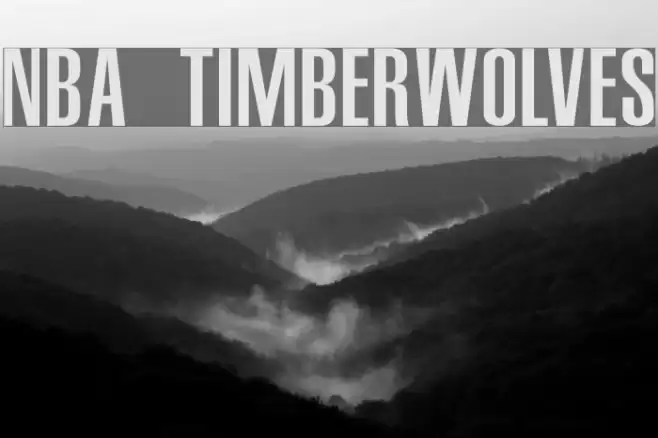 NBA Timberwolves Font examples