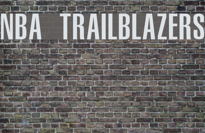 NBA Trailblazers Font examples