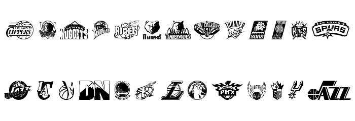 NBA WEST Font LOWERCASE