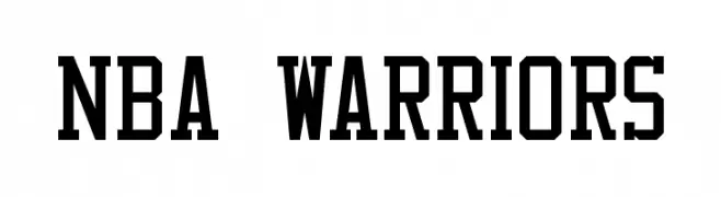 NBA Warriors  Frei Schriftart Herunterladen
