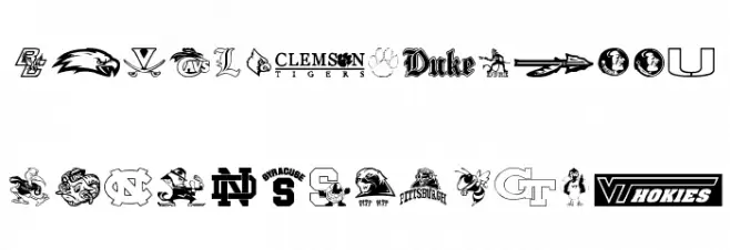 NCAA ACC خط أحرف كبيرة