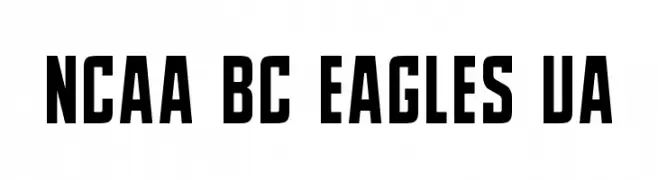 NCAA BC Eagles UA  Frei Schriftart Herunterladen