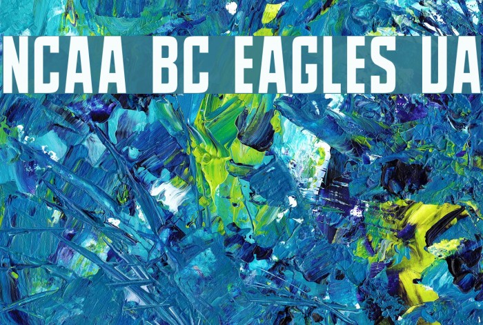 NCAA BC Eagles UA Font examples