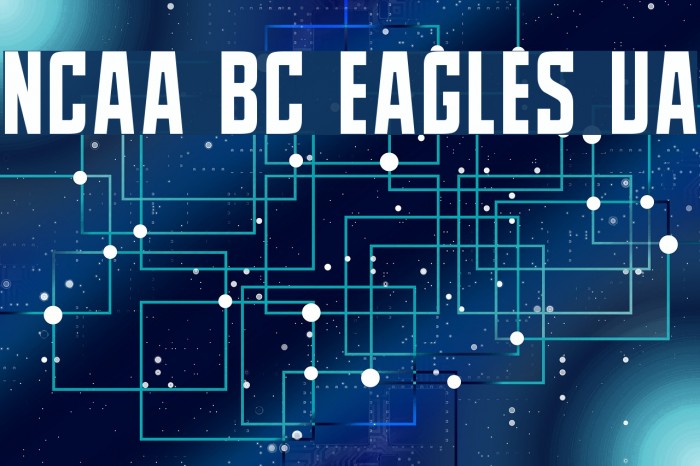 NCAA BC Eagles UA Font examples