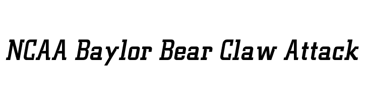NCAA Baylor Bear Claw Attack  Скачать бесплатные шрифты