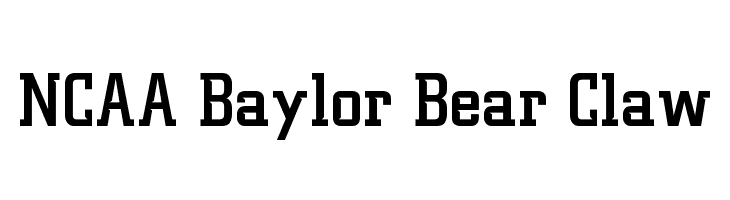 NCAA Baylor Bear Claw Font