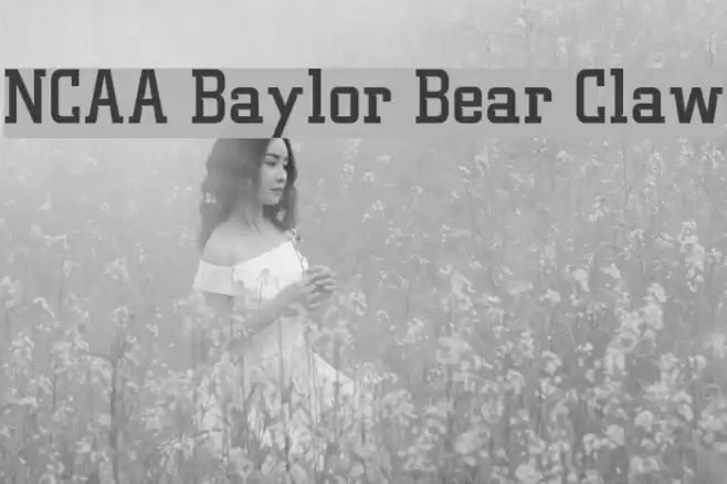 NCAA Baylor Bear Claw Font examples