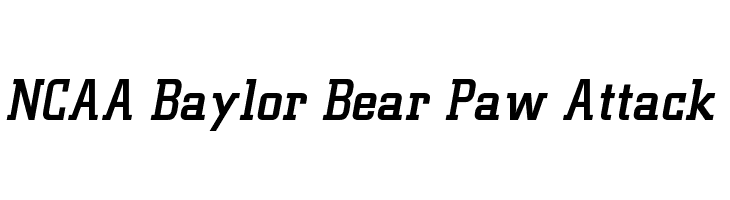 NCAA Baylor Bear Paw Attack Font