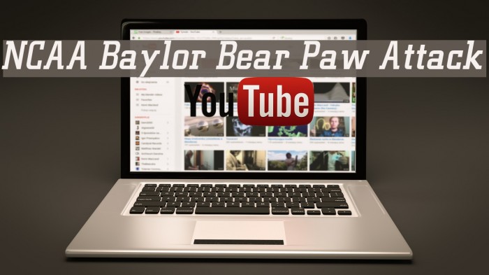 NCAA Baylor Bear Paw Attack Font examples
