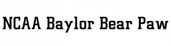NCAA Baylor Bear Paw  フリーフォントのダウンロード