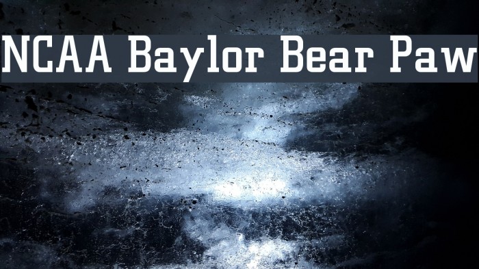 NCAA Baylor Bear Paw Font examples