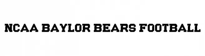 NCAA Baylor Bears Football  Free Fonts Download
