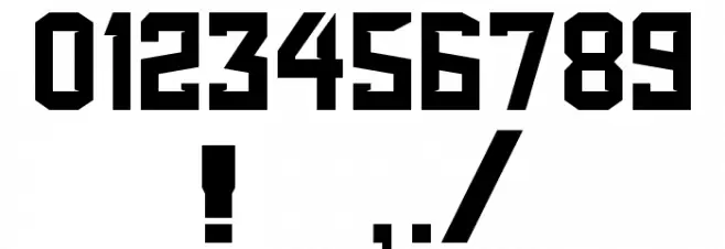 NCAA Baylor Bears Football Font OTHER CHARS