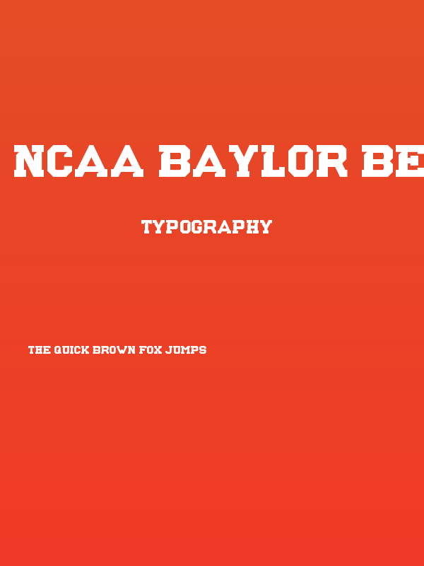 NCAA Baylor Bears Football Poster