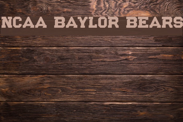 NCAA Baylor Bears Font examples