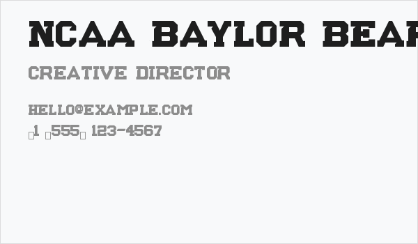 NCAA Baylor Bears Business Card