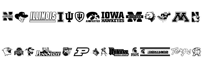 NCAA Big 10 Font LOWERCASE