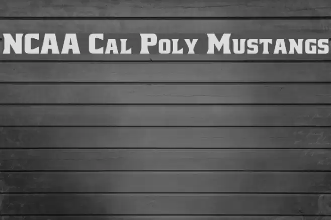 NCAA Cal Poly Mustangs Schriftart examples