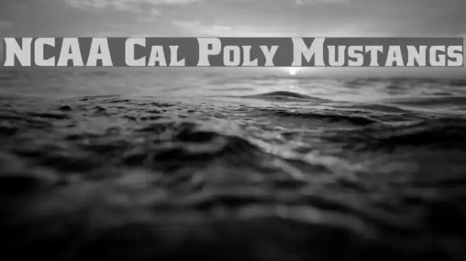 NCAA Cal Poly Mustangs Schriftart examples