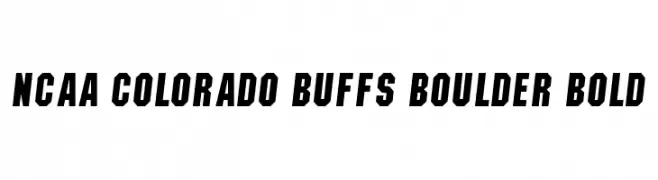 NCAA Colorado Buffs Boulder Bold  Frei Schriftart Herunterladen