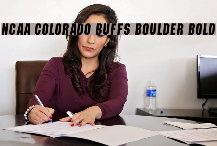 NCAA Colorado Buffs Boulder Bold Font examples
