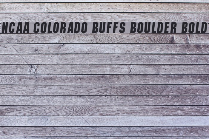 NCAA Colorado Buffs Boulder Bold Font examples
