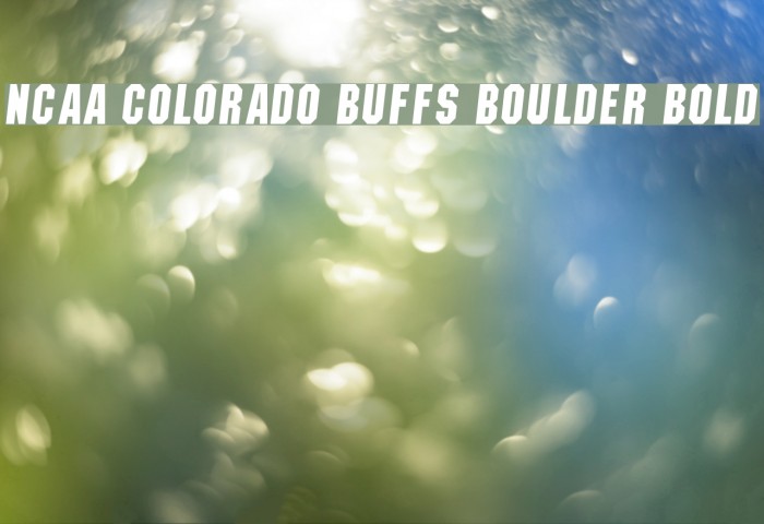 NCAA Colorado Buffs Boulder Bold Font examples