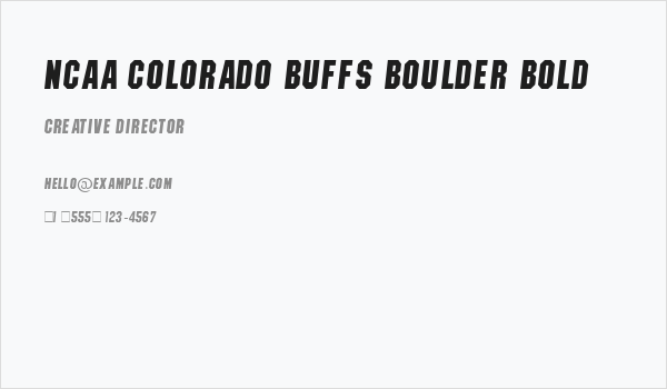 NCAA Colorado Buffs Boulder Bold Business Card