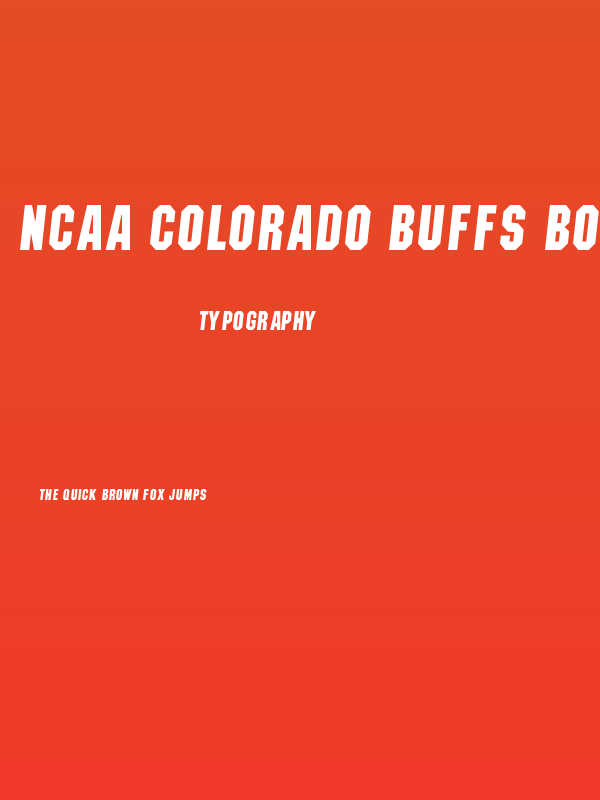 NCAA Colorado Buffs Boulder Bold Poster