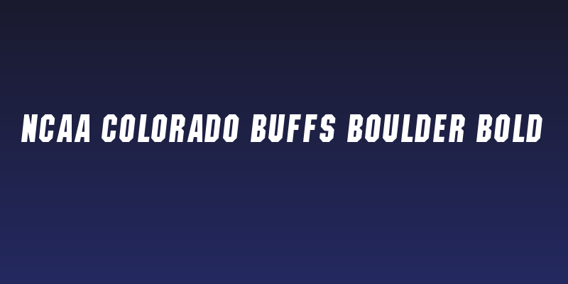 NCAA Colorado Buffs Boulder Bold Social Header