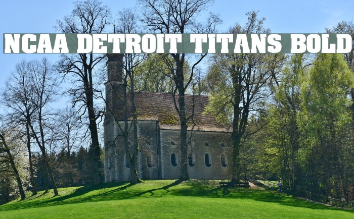 NCAA Detroit Titans Bold Font examples