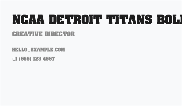 NCAA Detroit Titans Bold Business Card
